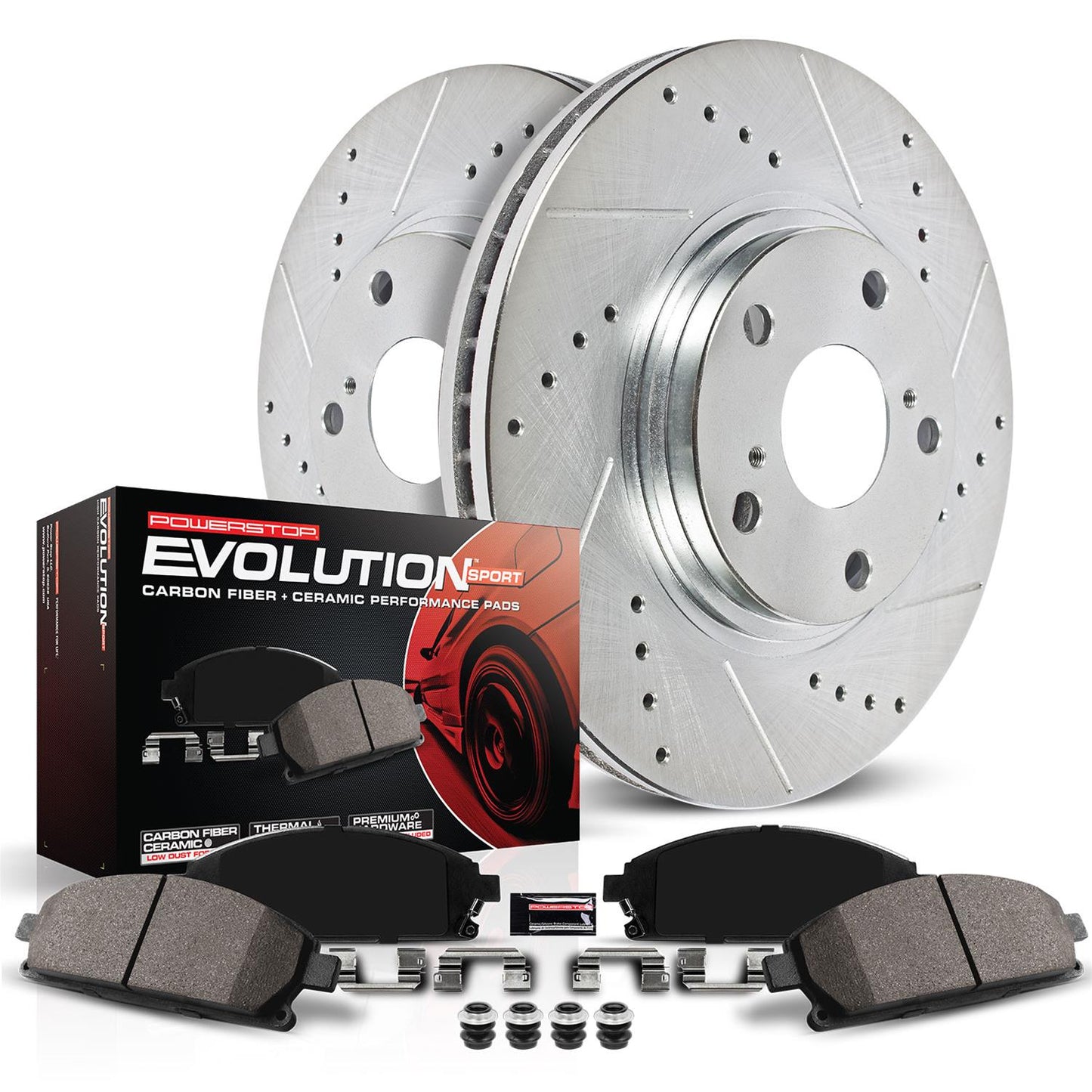 PowerStop Z23 Evolution Sport Brake Upgrade Kits for 2014-2017 JUKE, 2008-2013 ROGUE, 2014-2015 ROGUE SELECT - K7881