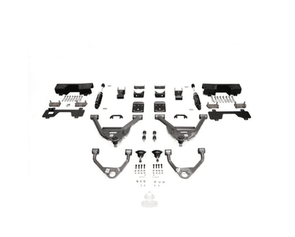 IHC Suspension - 2007-2016 GM1500 (CAST) 5/7 LOWERING KIT SINGLE CAB W/ BOLT ON C-NOTCH - IHC-GM0713CK-57SC