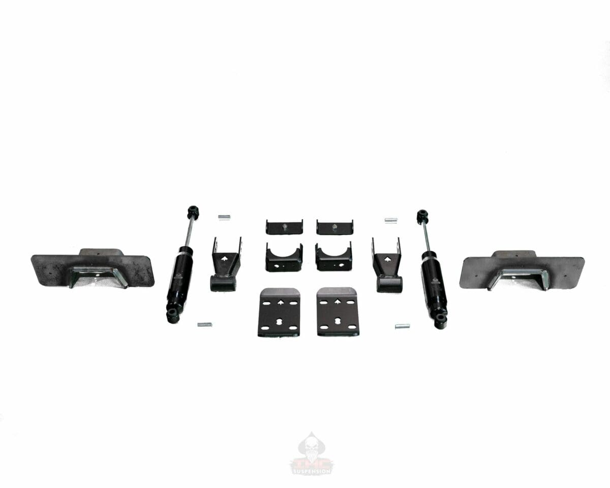 IHC Suspension - 2007-2018 GM1500 7" REAR LOWERING KIT SINGLE CAB W/ WELD ON C-NOTCH - IHC-GM0718RK-7SCW