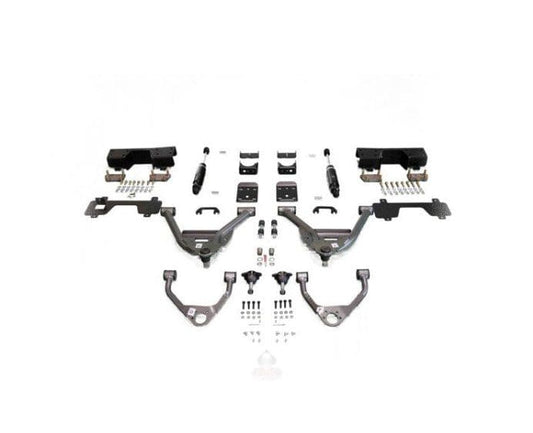 IHC Suspension - 2014-2018 GM1500 5/7 LOWERING KIT EXTENDED/CREW CAB W/ BOLT ON C-NOTCH - IHC-GM1418CK-57CC