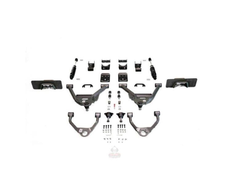 IHC Suspension - 2014-2018 GM1500 5/7 LOWERING KIT SINGLE CAB W/ WELD ON C-NOTCH - IHC-GM1418CK-57SCW