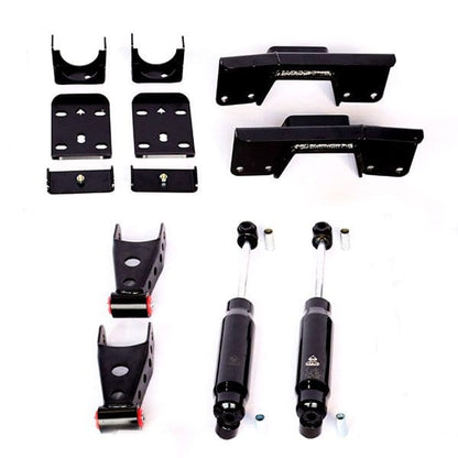 IHC Suspension - 1999-2006 (2007 CLASSIC) GM 7" REAR LOWERING KIT W/ BOLT ON C-NOTCH - IHC-GM9906RK-7