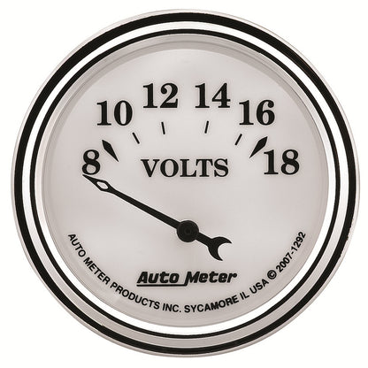 2-1/16 In. VOLTMETER 8-18V OLD-TYME WHITE II