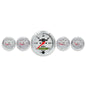 5 PC. GAUGE KIT 3-1/8 In. & 2-1/16 In.  ELEC. SPEEDO. CHEVROLET HERITAGE BOWTIE