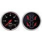 AutoMeter 2 PC. Gauge Kit 3-3/8 in. Quad & Speedo, Electric, 240-33 Ω, Designer Black - ATM-1408