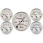 5 PC. GAUGE KIT 3-1/8 In. & 2-1/16 In.  MECH. SPEEDOMETER OLD TYME WHITE