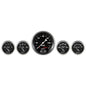 5 PC. GAUGE KIT 3-3/8 In. & 2-1/16 In.  GPS SPEEDOMETER OLD TYME BLACK