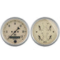 AutoMeter 2 PC. Gauge Kit, 3-3/8 in. Quad & Speedo, Electric, 240-33 Ω, Antique Beige - ATM-1800