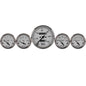 5 PC. GAUGE KIT 3-1/8 In. & 2-1/16 In.  MECH. SPEEDOMETER AMERICAN PLATINUM