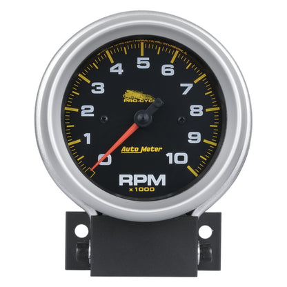 3-3/4 In. TACHOMETER 0-10000 RPM BLACK PRO-CYCLE