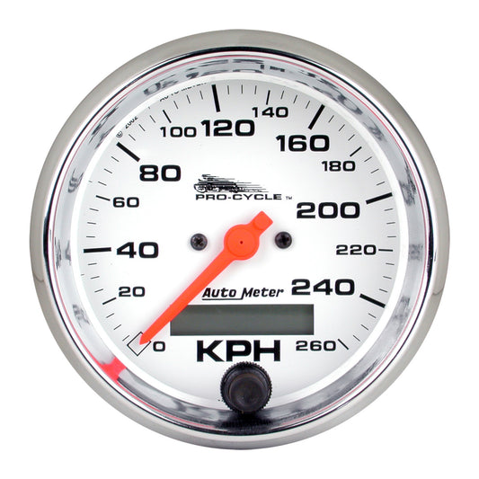 3-3/4 In. SPEEDOMETER 0-160 MPH WHITE PRO-CYCLE