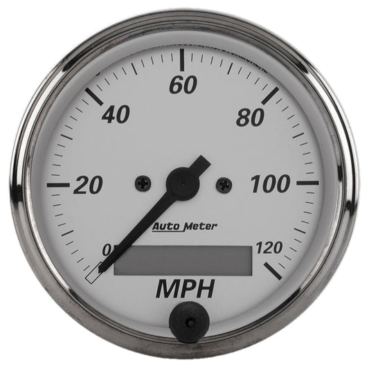 3-1/8 In. SPEEDOMETER 0-120 MPH AMERICAN PLATINUM