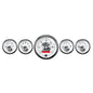5 PC. GAUGE KIT 3-3/8 In. & 2-1/16 In.  ELEC. SPEEDO W/ LCD ODO PRESTIGE PEARL