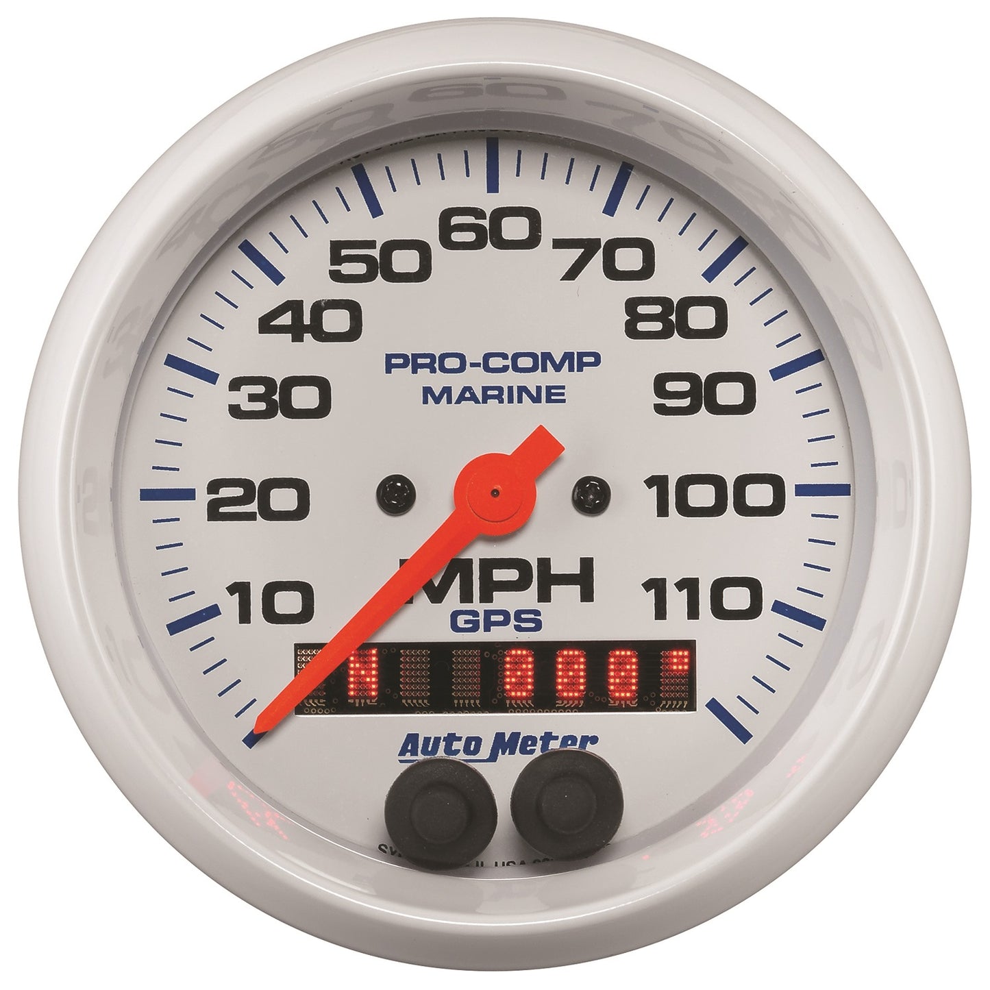 3-3/8 In. GPS SPEEDOMETER 0-120 MPH MARINE WHITE