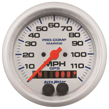 3-3/8 In. GPS SPEEDOMETER 0-120 MPH MARINE WHITE