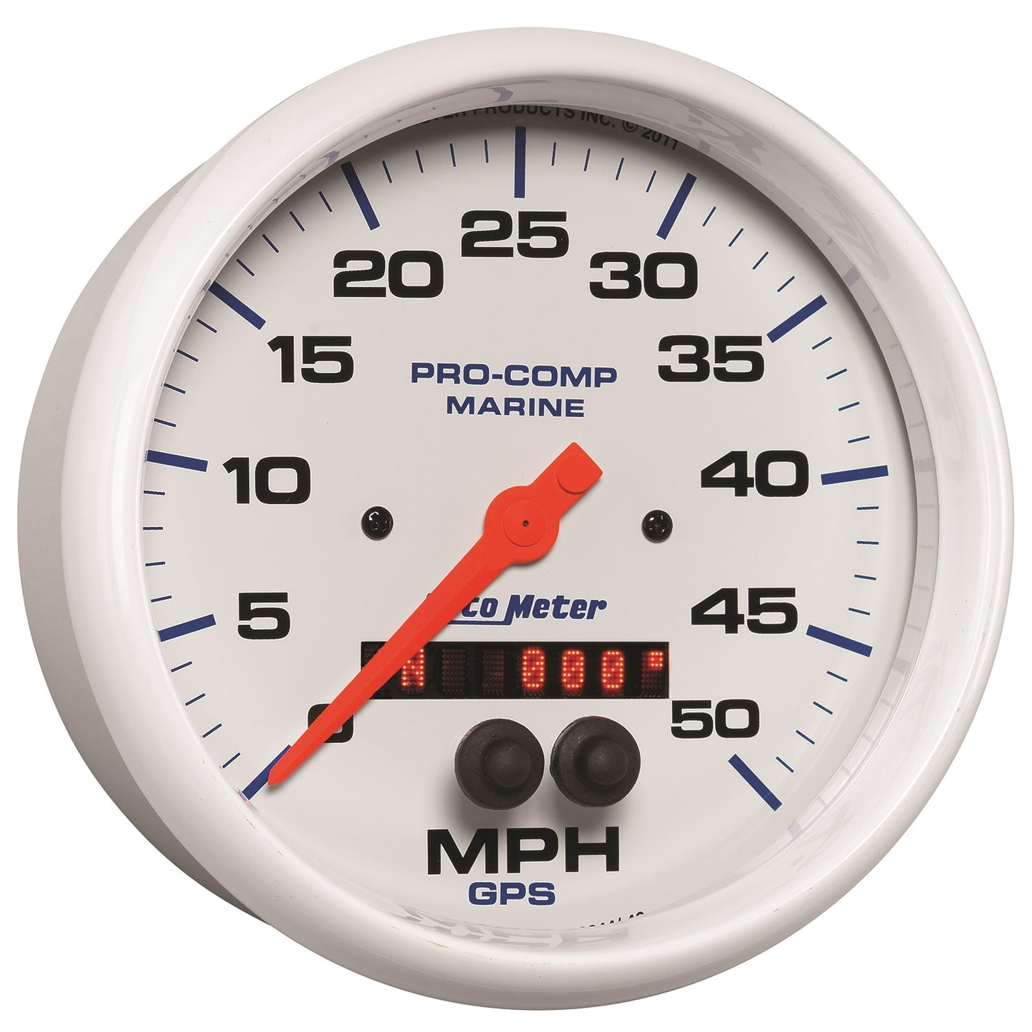 5 In. GPS SPEEDOMETER 0-50 MPH MARINE WHITE