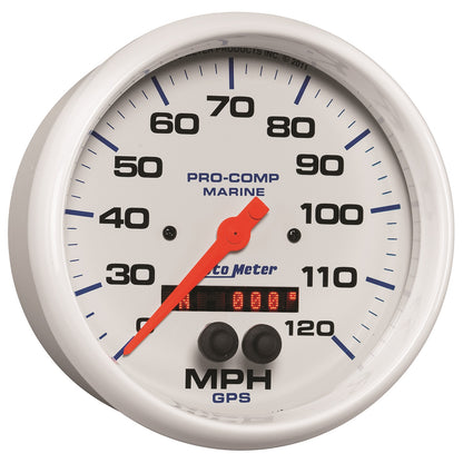 5 In. GPS SPEEDOMETER 0-120 MPH MARINE WHITE