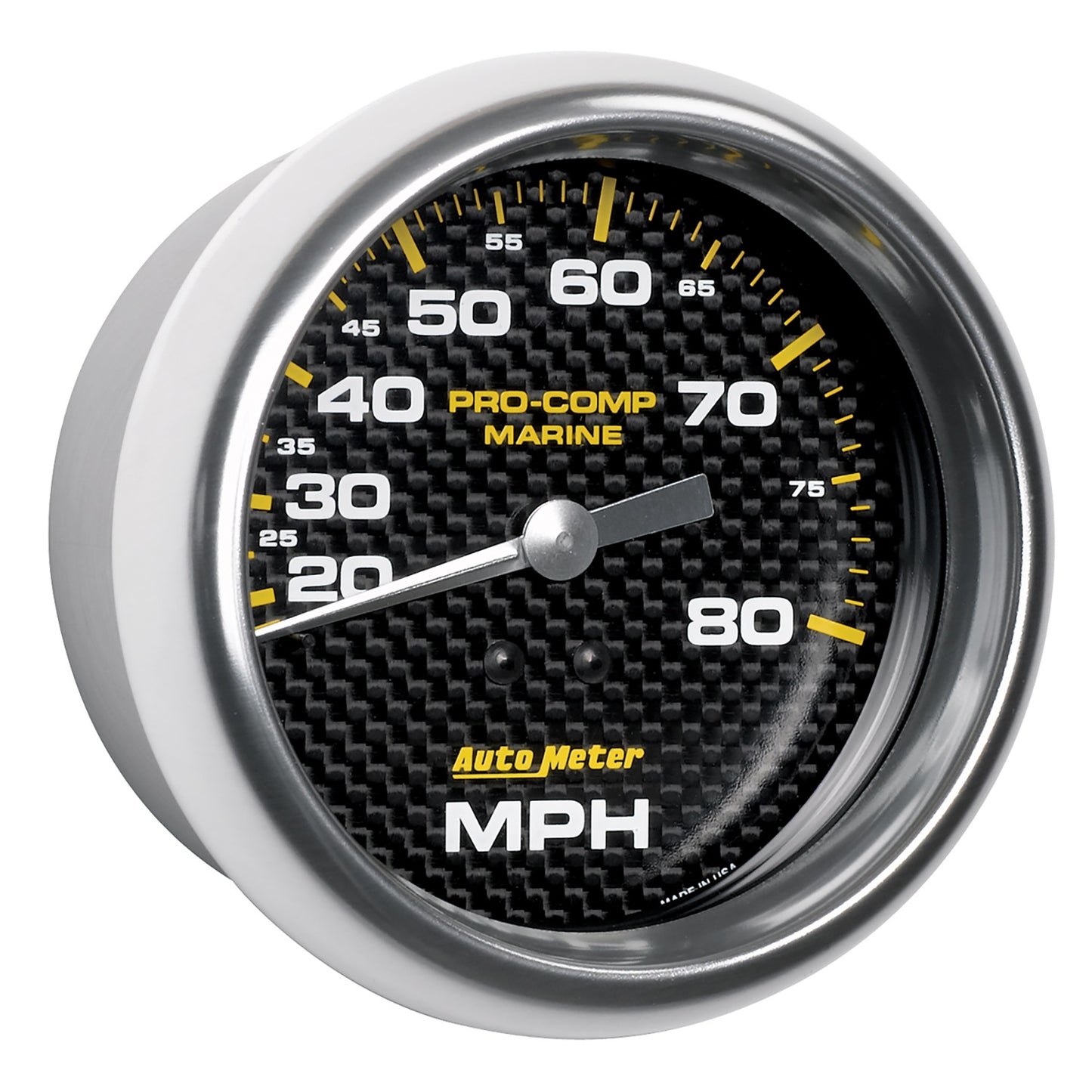 3-3/8 In. MECHANICAL SPEEDOMETER 0-80 MPH MARINE CARBON FIBER