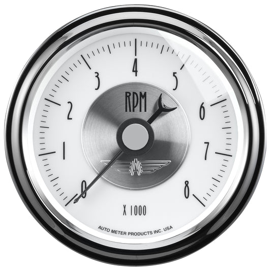 3-3/8 In. IN-DASH TACHOMETER 0-8000 RPM PRESTIGE PEARL