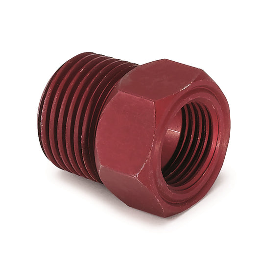 FITTING ADAPTER 1/2-1/16 In. NPT MALE ALUMINUM RED FOR MECH. TEMP. GAUGE