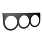 GAUGE MOUNTING PANEL TRIPLE 2-5/8 In.  BLACK ALUMINUM