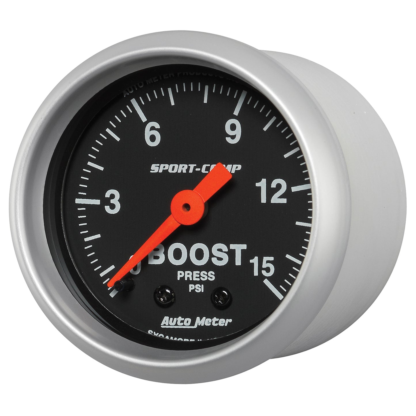 AutoMeter 2-1/16 in. Boost Gauge 0-15 PSI Sport-Comp - ATM-3302