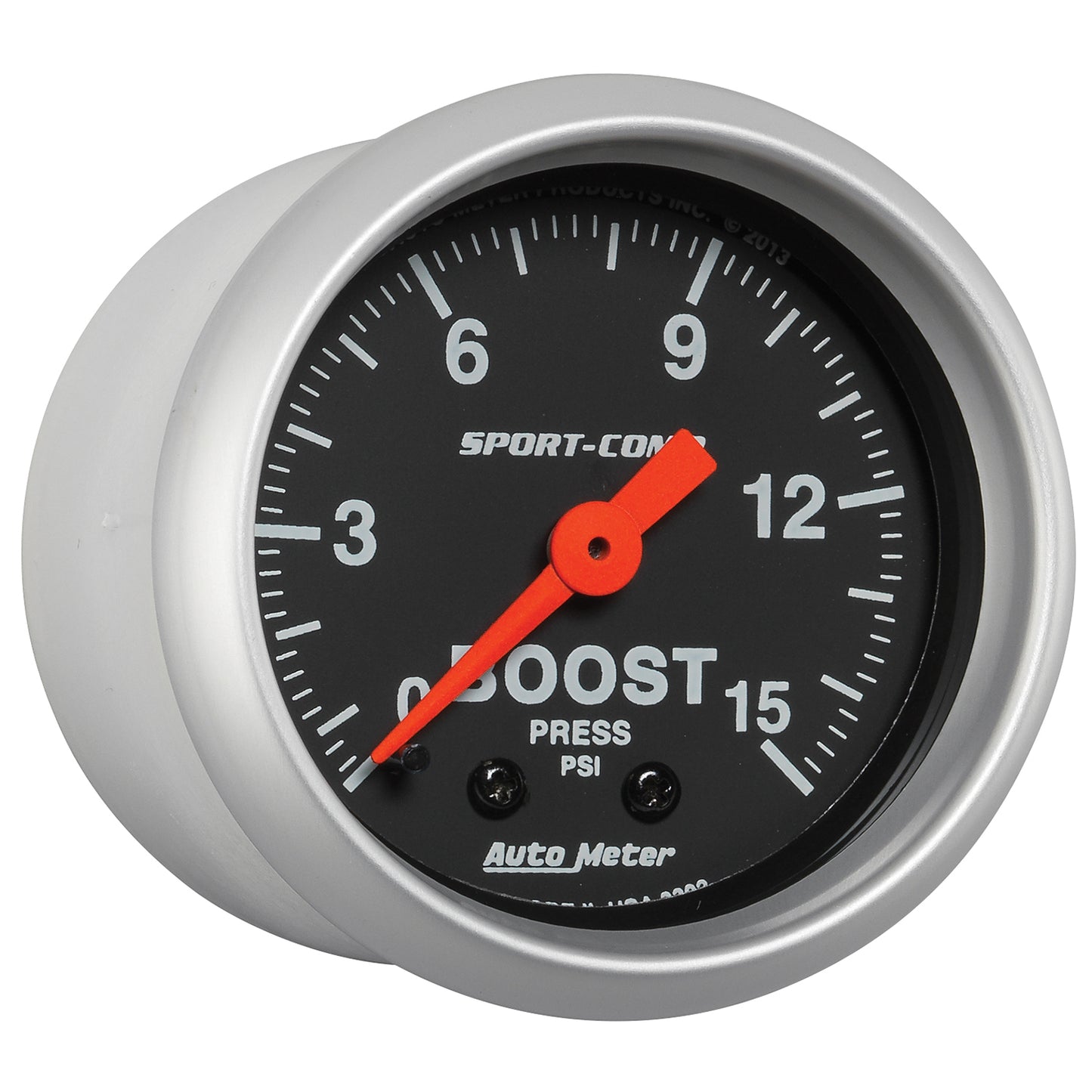 AutoMeter 2-1/16 in. Boost Gauge 0-15 PSI Sport-Comp - ATM-3302