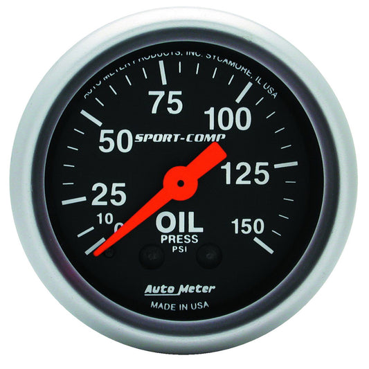 2-1/16 In. OIL PRESSURE 0-150 PSI SPORT-COMP