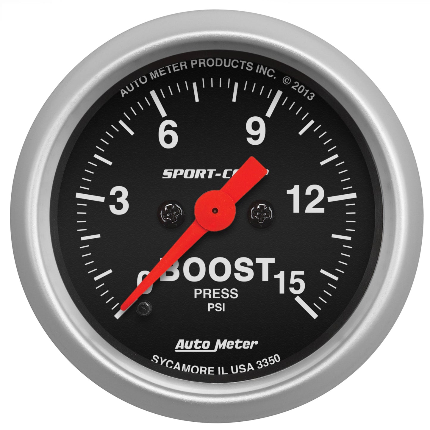 AutoMeter 2-1/16 in. Boost Gauge 0-15 PSI Sport-Comp - ATM-3350