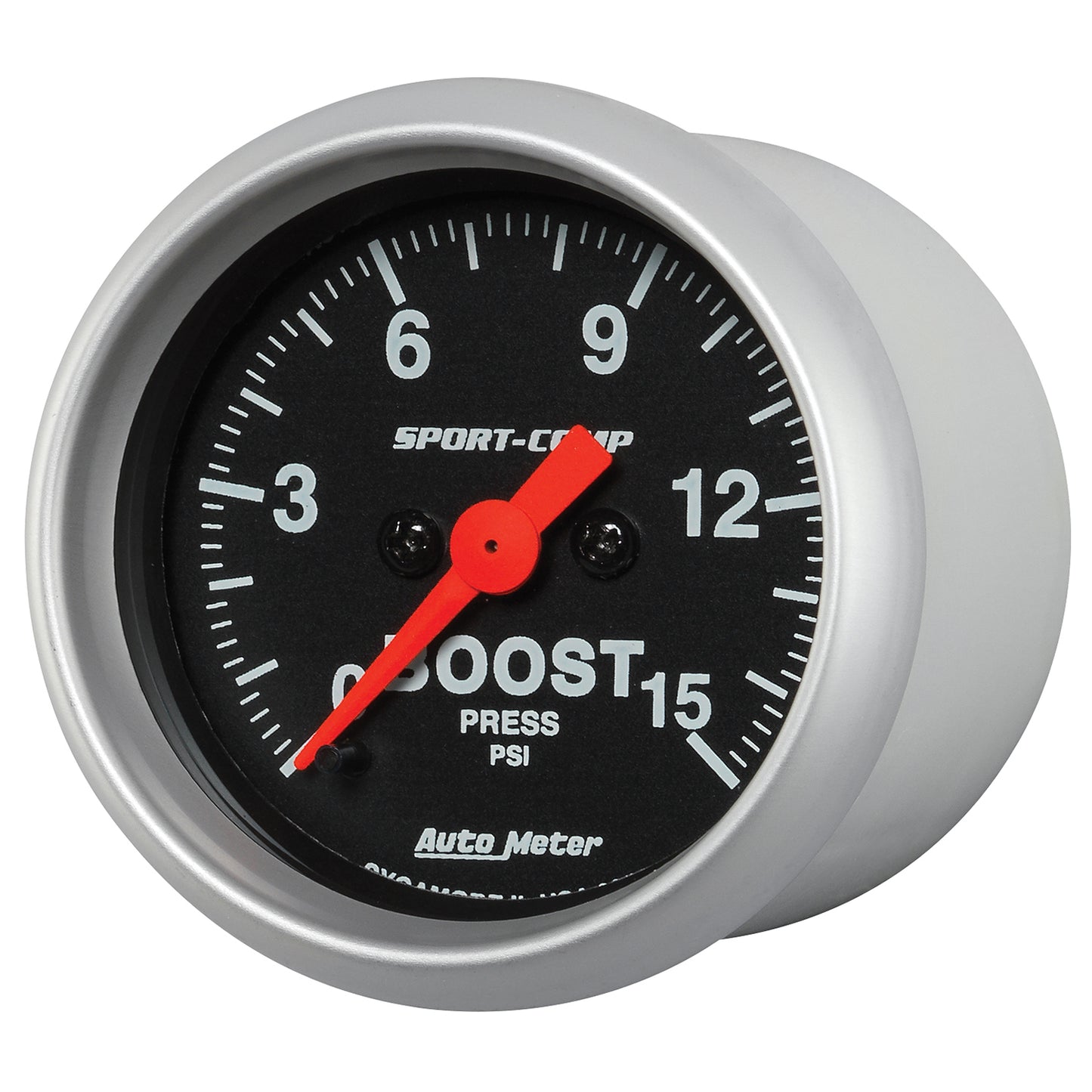 AutoMeter 2-1/16 in. Boost Gauge 0-15 PSI Sport-Comp - ATM-3350