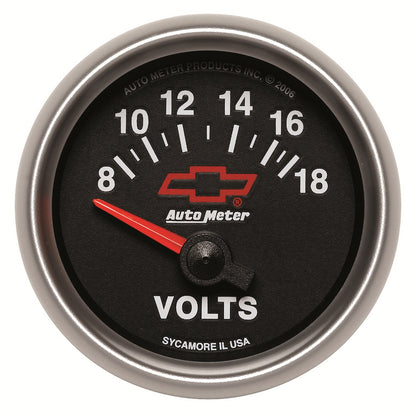 2-1/16 In. VOLTMETER 8-18V GM BLACK