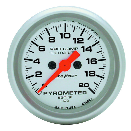 2-1/16 In. PYROMETER 0-2000 Fahrenheit ULTRA-LITE