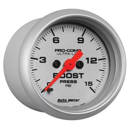 AutoMeter 2-1/16 in. Boost Gauge 0-15 PSI Ultra-Lite - ATM-4350