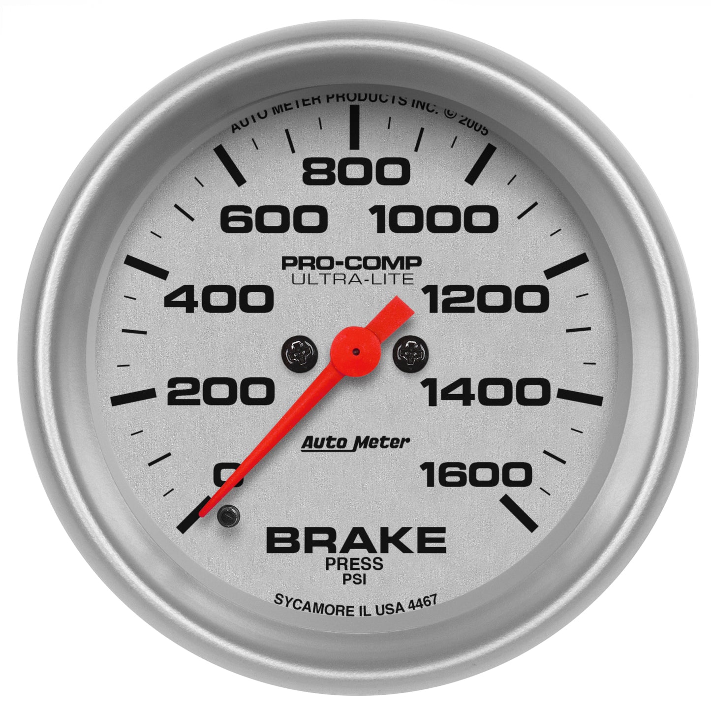 2-5/8 In. BRAKE PRESSURE 0-1600 PSI ULTRA-LITE