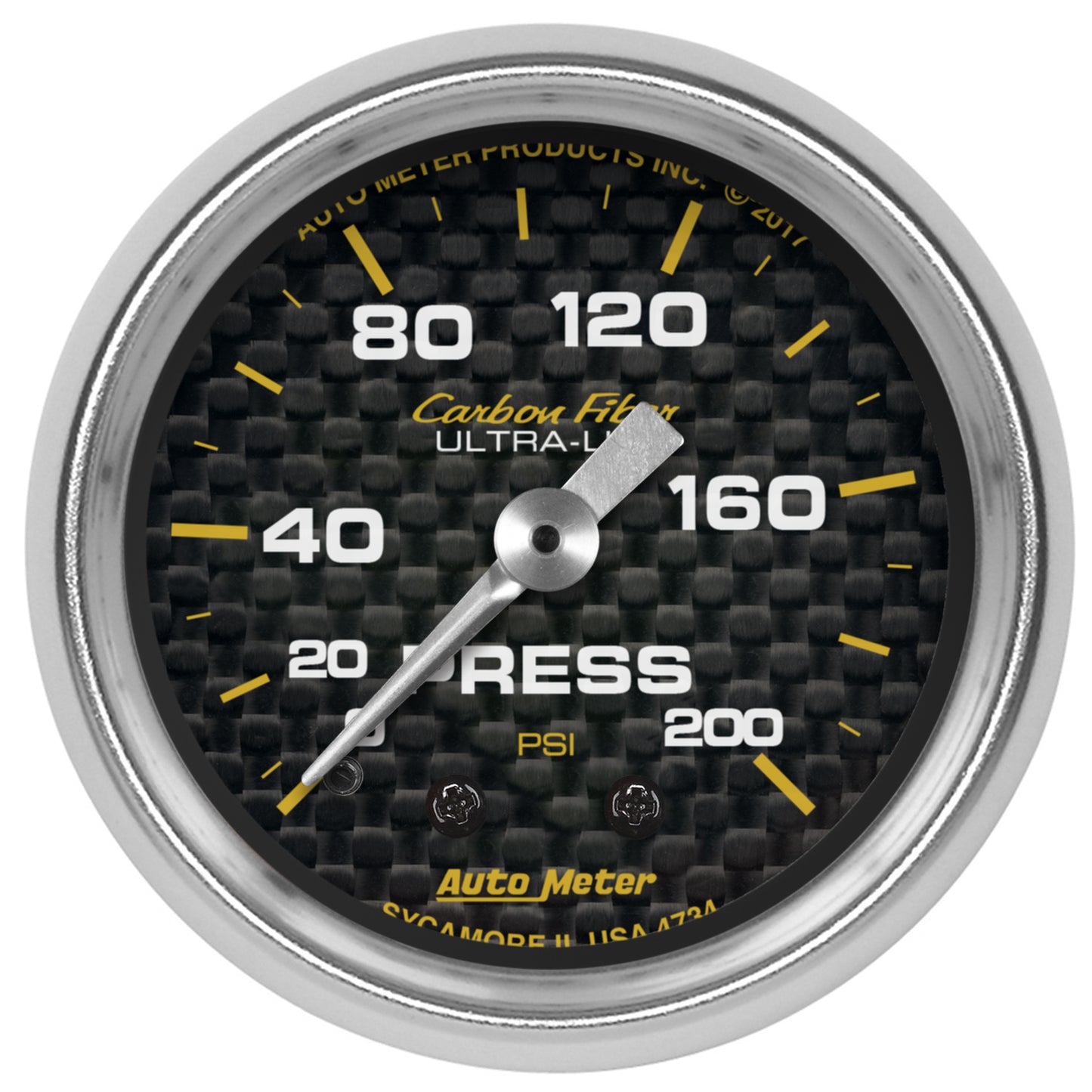 2-1/16 In. PRESSURE 0-200 PSI CARBON FIBER