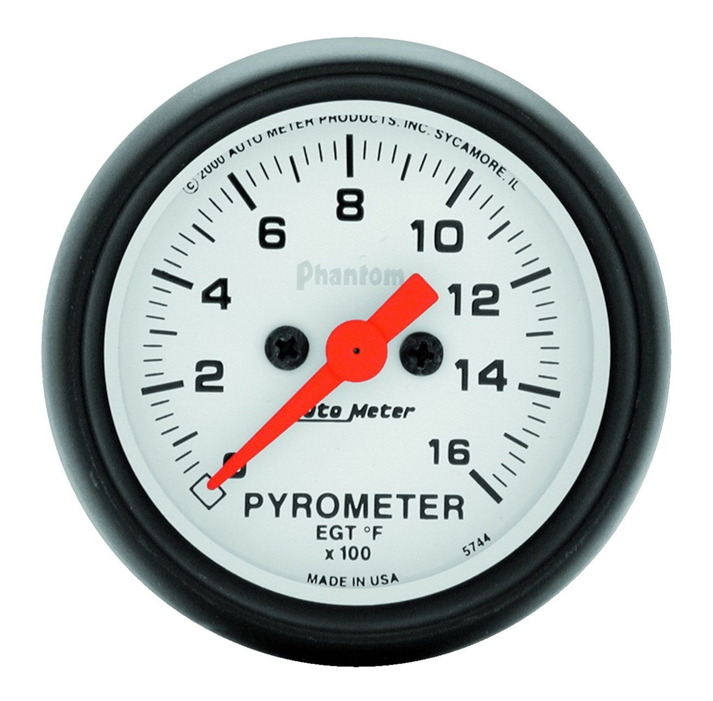 2-1/16 In. PYROMETER 0-1600 Fahrenheit PHANTOM