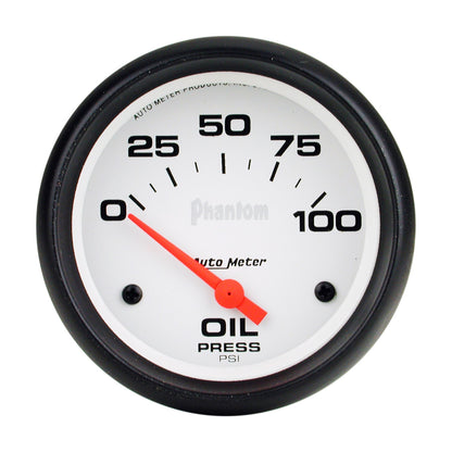 2-5/8 In. OIL PRESSURE 0-100 PSI PHANTOM