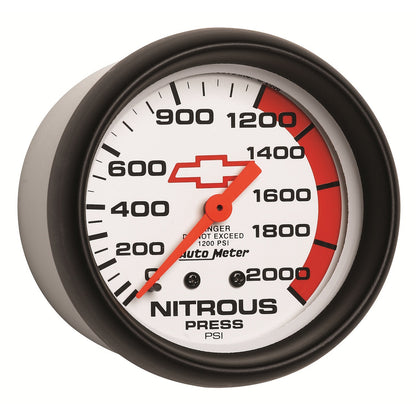 2-5/8 In. NITROUS PRESSURE 0-2000 PSI GM WHITE