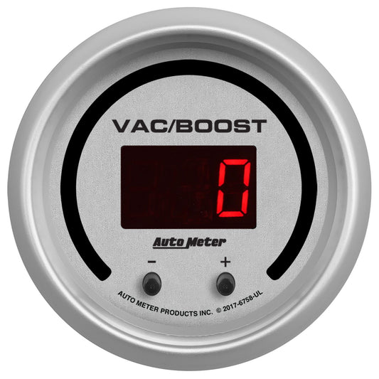 GAUGE  VAC/BOOST  2 1/16"  TWO CHANNEL  SELECTABLE  ULTRA-LITE ELITE DIGITAL