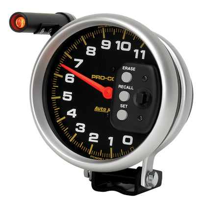 5 In. TACHOMETER 0-11000 RPM PEDESTAL W/ QUICK LITE & PEAK MEMORY PRO-COMP