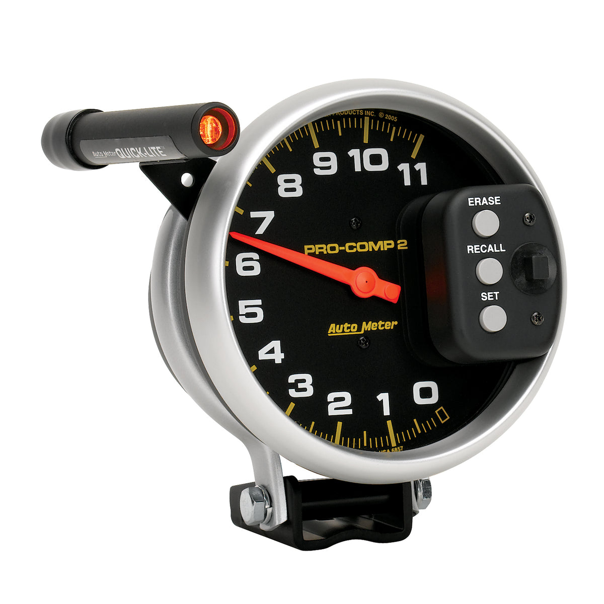 Performance Tachometer 5 In. TACHOMETER 0-11000 RPM PEDESTAL W/ QUICK LITE & PEAK MEMORY PRO ...
