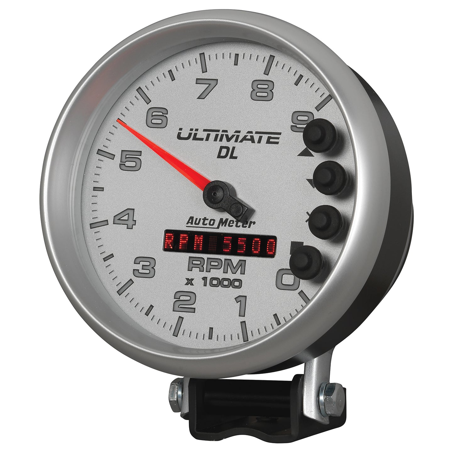 5 In. TACHOMETER 0-9000 RPM PEDESTAL ULTIMATE DL PLAYBACK SILVER