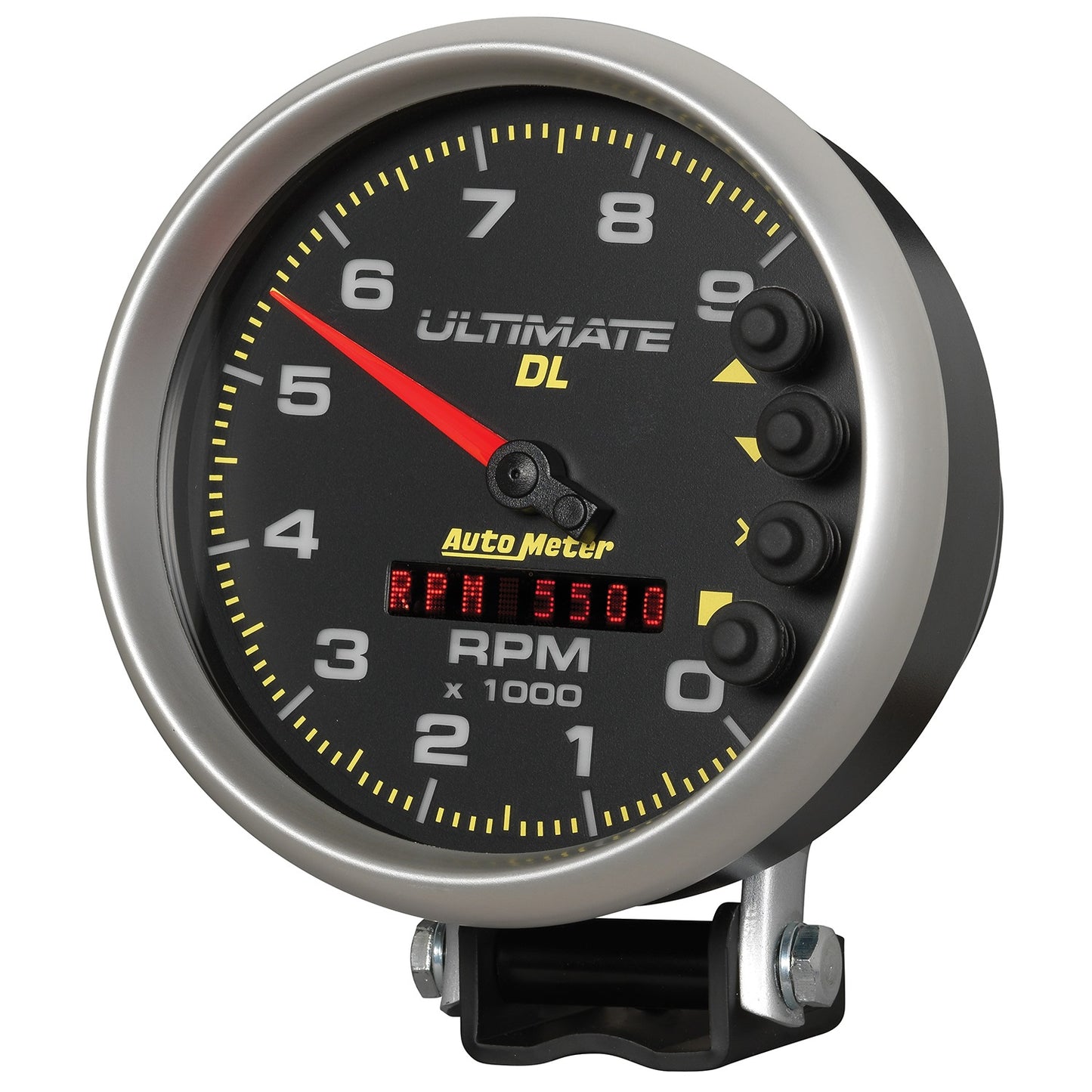 5 In. TACHOMETER 0-9000 RPM PEDESTAL ULTIMATE DL PLAYBACK BLACK