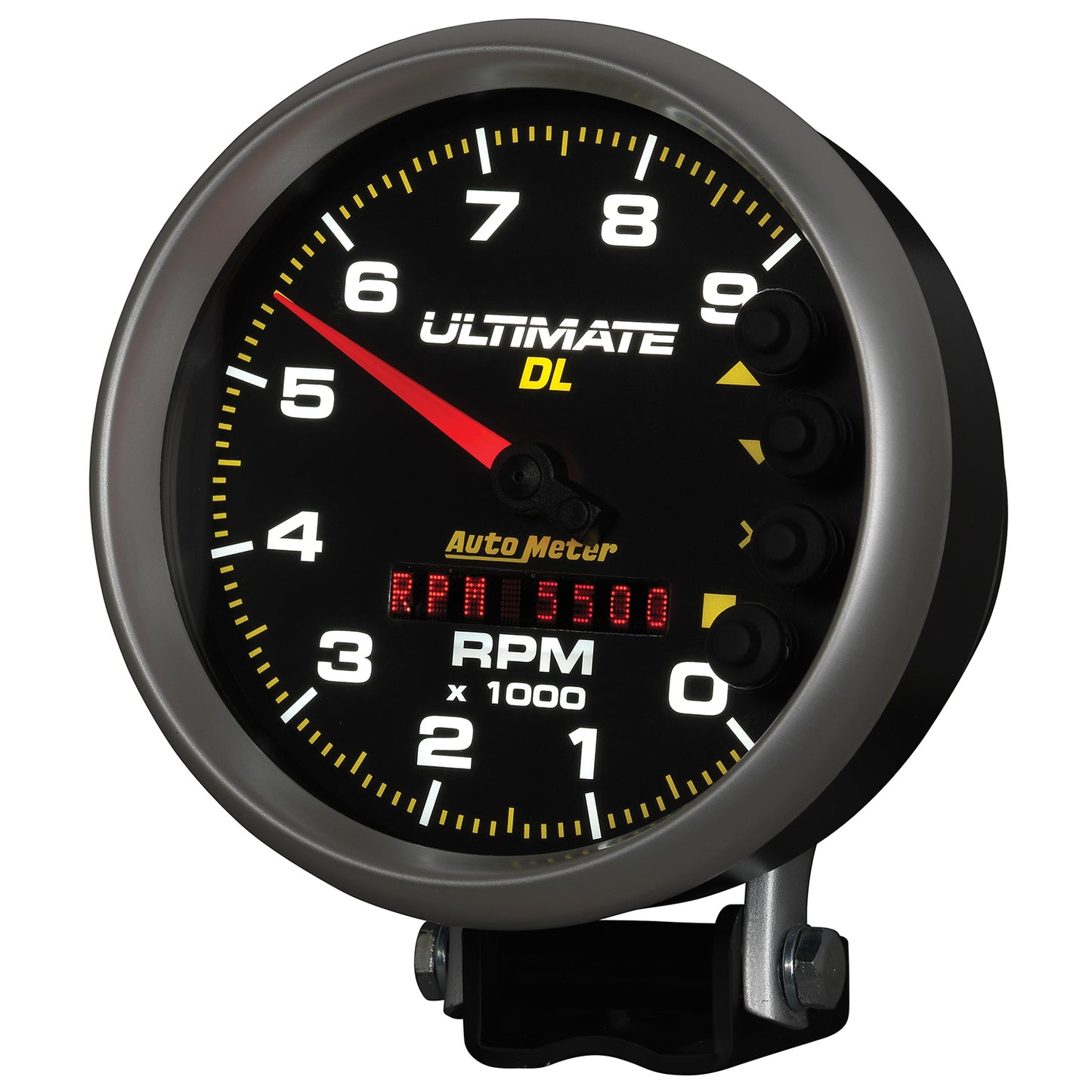 5 In. TACHOMETER 0-9000 RPM PEDESTAL ULTIMATE DL PLAYBACK BLACK