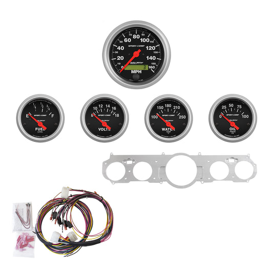 5 GAUGE DIRECT-FIT DASH KIT MUSTANG 65-66 SPORT-COMP