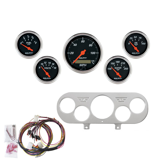 5 GAUGE DIRECT-FIT DASH KIT NOVA 62-65 DESIGNER BLACK