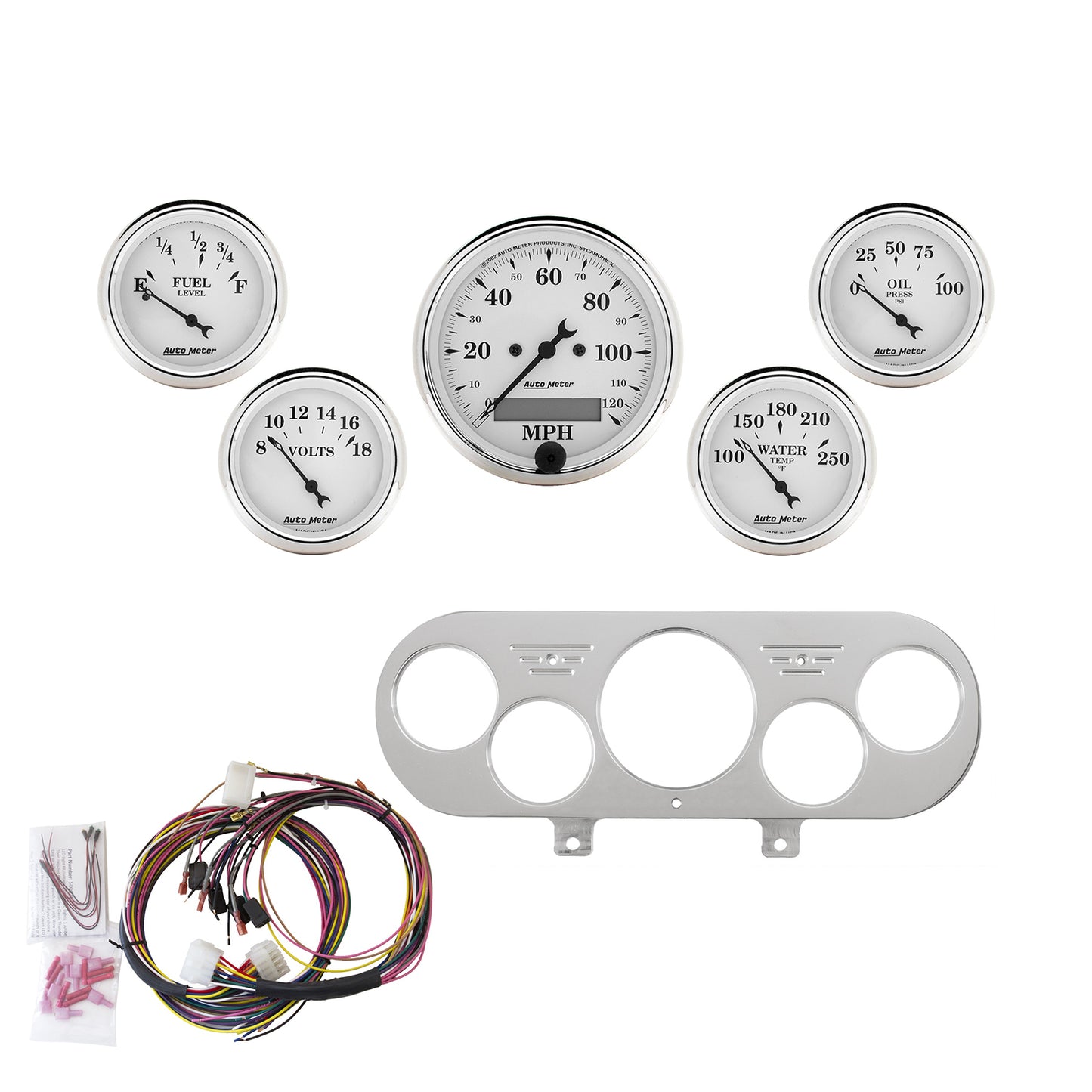 5 GAUGE DIRECT-FIT DASH KIT NOVA 62-65 OLD TYME WHITE