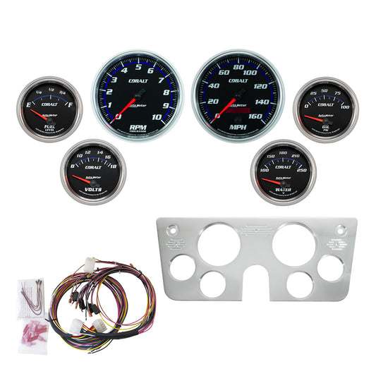 6 GAUGE DIRECT-FIT DASH KIT CHEVY TRUCK 67-72 COBALT