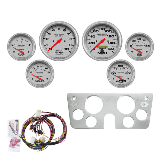 6 GAUGE DIRECT-FIT DASH KIT CHEVY TRUCK 67-72 ULTRA-LITE