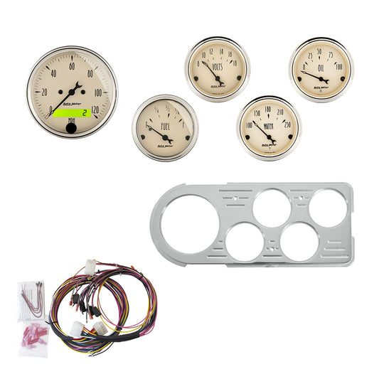 5 GAUGE DIRECT-FIT DASH KIT FORD TRUCK 48-50 ANTIQUE BEIGE